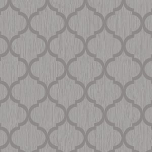 Debona Crystal Trellis Metallic Glitter Wallpaper - Grey/Silver