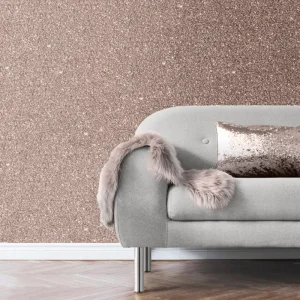 Muriva Couture Sparkle Wallpaper - Rose Gold