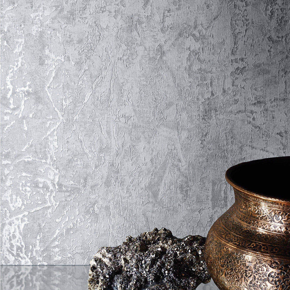 Muriva Piero Texture Washable Wallpaper - Grey - Image 5